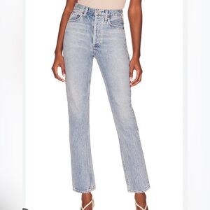 Agolde Riley High Waisted Straight Crop Jeans 26